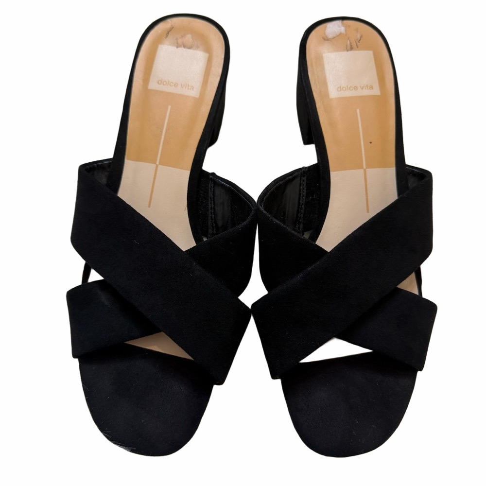 Dolce Vita Black Suede Heels Size 8